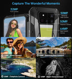 India Gadgets - Unihertz Tank 4 Pro 5G Rugged Mobile Phone: 100 Lumens DLP HD Projector: 6.73" FHD+: 18Gb + 1TB: 50MP + 64MP Night Vision Camera: IR Blaster Remote: Large 11600mAh Battery