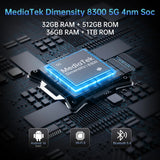 India Gadgets - Unihertz Tank 4 Pro 5G Rugged Mobile Phone: 100 Lumens DLP HD Projector: 6.73" FHD+: 18Gb + 1TB: 50MP + 64MP Night Vision Camera: IR Blaster Remote: Large 11600mAh Battery