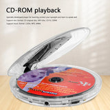 India Gadgets - Portable CD Player / Discman: Transparent Body: 1000mAh Rechargeable Battery: Supports MP3 CD, WMA CD, CD-R, CD-RW Format