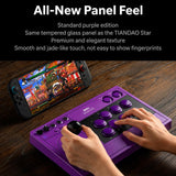 8BitDo Arcade Stick V3 wireless fight stick (Purple) – tempered glass panel