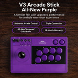8BitDo Arcade Stick V3 wireless fight stick (Purple) – all-new purple edition