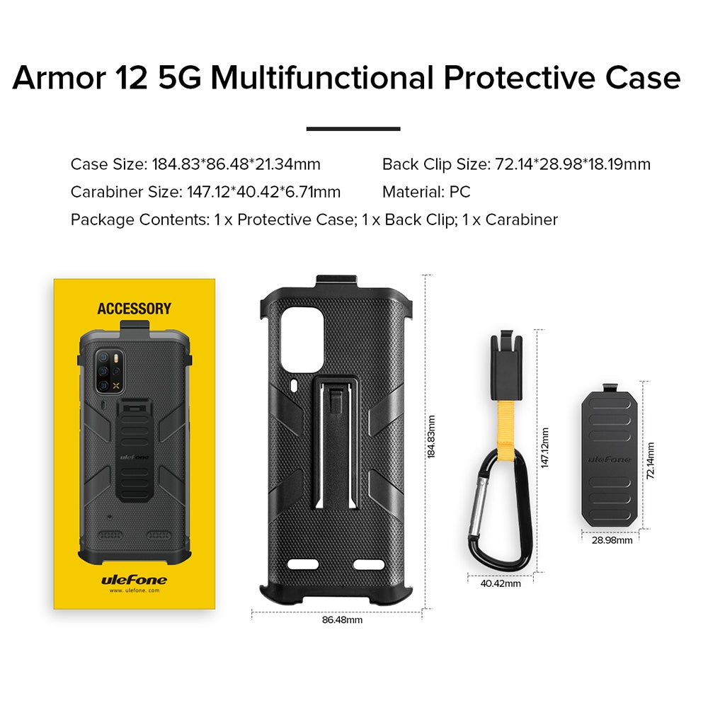 Ulefone Armor 12 5G – 128 Go / 8 Go RAM – Noir – Débloqué (occasion)