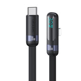 India Gadgets - 30W 1.2m USB Type-C to 8 Pin Lightning Fast Charging Cable with Digital Display: 480Mbps Data Transfer: Aluminum Alloy + Braided Cord + Elbow Connector