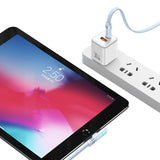 India Gadgets - 30W 1.2m USB Type-C to 8 Pin Lightning Fast Charging Cable with Digital Display: 480Mbps Data Transfer: Aluminum Alloy + Braided Cord + Elbow Connector