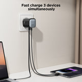 India Gadgets - JOYROOM PD/QC 65W GaN Fast Charger | 2 Port Compact Wall Charger | Built-in Telescopic Retractable Cable with Magnetic Connector