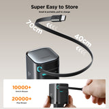 India Gadgets - JOYROOM PD/QC 65W GaN Fast Charger | 2 Port Compact Wall Charger | Built-in Telescopic Retractable Cable with Magnetic Connector