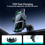 India Gadgets - JOYROOM JR-ZS246S Car Windshield / Dashboard Wireless Charger Mobile Phone Holder: 15W Fast Charging Support: Dual Coil Design: One-handed Operation