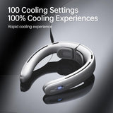 India Gadgets - FA45 Neck Fan Pro: 360 Degree Surround Strong Airflow: 100-Speed Cooling: 5000mAh Battery: LED Display: Perfect for Outdoor Workouts, Hiking & Festivals