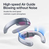 India Gadgets - FA45 Neck Fan Pro: 360 Degree Surround Strong Airflow: 100-Speed Cooling: 5000mAh Battery: LED Display: Perfect for Outdoor Workouts, Hiking & Festivals