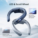 India Gadgets - FA45 Neck Fan Pro: 360 Degree Surround Strong Airflow: 100-Speed Cooling: 5000mAh Battery: LED Display: Perfect for Outdoor Workouts, Hiking & Festivals