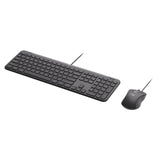 India Gadgets - Logitech Signature Slim Wired Keyboard and Wired Mouse Combo MK620 for Business - Wired Optical Mouse + Standard Size Keyboard, USB-C Ready to Use