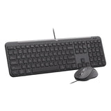 India Gadgets - Logitech Signature Slim Wired Keyboard and Wired Mouse Combo MK620 for Business - Wired Optical Mouse + Standard Size Keyboard, USB-C Ready to Use