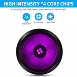 India Gadgets - Darkbeam 20W 365nm UV Flashlight, High-Power Black Light for Forensic Detection, UV Curing, Authenticity Verification