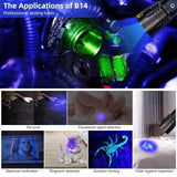 India Gadgets - Darkbeam 20W 365nm UV Flashlight, High-Power Black Light for Forensic Detection, UV Curing, Authenticity Verification