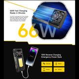 India Gadgets - Ulefone Armor 30 Rugged Android Mobile Phone: 12Gb + 512Gb: 50MP + 64MP Night Vision Camera: 6.95" FHD+ Display: 12800mAh Battery with 66W Fast Charging + OTG Reverse Charging: 1236 Lumens Camping Light