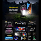 India Gadgets - Ulefone Armor 30 Rugged Android Mobile Phone: 12Gb + 512Gb: 50MP + 64MP Night Vision Camera: 6.95" FHD+ Display: 12800mAh Battery with 66W Fast Charging + OTG Reverse Charging: 1236 Lumens Camping Light