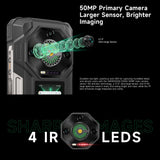 India Gadgets - Ulefone Armor 33 Pro 5G Rugged Android Mobile Phone: 16Gb + 512Gb: 50MP + 64MP Night Vision Camera: 6.95" FHD+ + 3.4" Rear Display: 25500mAh Battery with 66W Fast Charging + OTG Reverse Charging: Waterproof IP68 Smartphone
