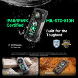 India Gadgets - Ulefone Armor 33 Pro 5G Rugged Android Mobile Phone: 16Gb + 512Gb: 50MP + 64MP Night Vision Camera: 6.95" FHD+ + 3.4" Rear Display: 25500mAh Battery with 66W Fast Charging + OTG Reverse Charging: Waterproof IP68 Smartphone