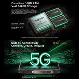 India Gadgets - Ulefone Armor 33 Pro 5G Rugged Android Mobile Phone: 16Gb + 512Gb: 50MP + 64MP Night Vision Camera: 6.95" FHD+ + 3.4" Rear Display: 25500mAh Battery with 66W Fast Charging + OTG Reverse Charging: Waterproof IP68 Smartphone