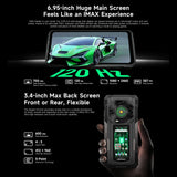 India Gadgets - Ulefone Armor 33 Pro 5G Rugged Android Mobile Phone: 16Gb + 512Gb: 50MP + 64MP Night Vision Camera: 6.95" FHD+ + 3.4" Rear Display: 25500mAh Battery with 66W Fast Charging + OTG Reverse Charging: Waterproof IP68 Smartphone