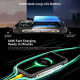 India Gadgets - Ulefone Armor 33 Pro 5G Rugged Android Mobile Phone: 16Gb + 512Gb: 50MP + 64MP Night Vision Camera: 6.95" FHD+ + 3.4" Rear Display: 25500mAh Battery with 66W Fast Charging + OTG Reverse Charging: Waterproof IP68 Smartphone