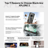India Gadgets - Blackview XPLORE 2 5G Rugged Phone: 16Gb + 1Tb: 6.73" FHD+ AMOLED Display: 50MP + 20MP Night Vison Camera: Large 20000mAh Battery: 400+ Lumens Camping Light: IR Blaster Remote Control