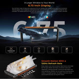 India Gadgets - Hotwav Cyber 18 Rugged Mobile Phone: 8Gb + 256Gb: 50MP + 20MP Night Vision Camera: 6.75" HD+ IPS + 2" Rear Display: Large 6200mAh Battery: Waterproof IP68 Smartphone