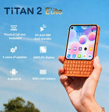 Unihertz Titan 2 Elite QWERTY phone in orange - key features overview