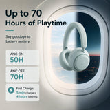 India Gadgets - Anker Soundcore Space 2 Over-Ear Active Noise Cancelling Bluetooth 6.1 Headphones for Comfortable All-Day Wear: Foldable Design: Built-in White Noise