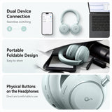 India Gadgets - Anker Soundcore Space 2 Over-Ear Active Noise Cancelling Bluetooth 6.1 Headphones for Comfortable All-Day Wear: Foldable Design: Built-in White Noise
