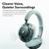 India Gadgets - Anker Soundcore Space 2 Over-Ear Active Noise Cancelling Bluetooth 6.1 Headphones for Comfortable All-Day Wear: Foldable Design: Built-in White Noise