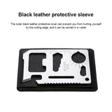 India Gadgets - 11-in-1 Stainless Steel Multi Function Pocket Survival Credit Card Size Tool Kit