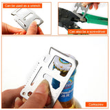 India Gadgets - 11-in-1 Stainless Steel Multi Function Pocket Survival Credit Card Size Tool Kit
