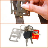 India Gadgets - 11-in-1 Stainless Steel Multi Function Pocket Survival Credit Card Size Tool Kit