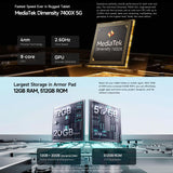 Ulefone Armor Pad 5 Pro Rugged 5G Mobile Phone Tablet: 11" FHD+: 12Gb + 512Gb: 64MP Camera + 64MP Nightvision Camera: Large 24200mAh Battery with 120W Super Fast Charging: Camping Light + Warning Light: IR Blaster Remote Control
