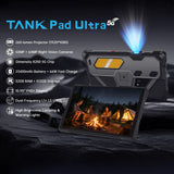 Unihertz 8849 Tank Pad Ultra Rugged 5G Mobile Phone Tablet: 260 Lumens DLP Projector: 10.95" FHD+: 16Gb + 512Gb: 50MP Camera + 64MP Nightvision Camera: Large 23400mAh Battery with 66W Fast Charging: Camping Light: IR Blaster Remote Control