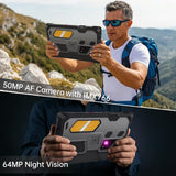 Unihertz 8849 Tank Pad Ultra Rugged 5G Mobile Phone Tablet: 260 Lumens DLP Projector: 10.95" FHD+: 16Gb + 512Gb: 50MP Camera + 64MP Nightvision Camera: Large 23400mAh Battery with 66W Fast Charging: Camping Light: IR Blaster Remote Control