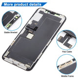 iPhone 11 Pro HD Incell LCD Screen - close-up of bracket, flex cable and middle frame