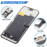iPhone 14 Pro Max HD Incell LCD Screen - close-up of bracket, flex cable and middle frame