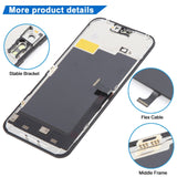 iPhone 15 Pro Max HD Incell LCD Screen - close-up of bracket, flex cable and middle frame