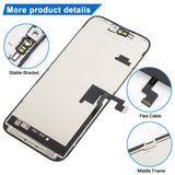 iPhone 16 Pro Max HD+ Incell LCD Screen - close-up of bracket, flex cable and middle frame