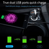 Baseus Quick Charge 3.0 Dual USB Port Car Rapid Charger Adapter: Output 36W 3A - India Gadgetz