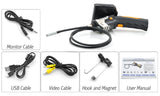 Wireless Flexible Cable Tube Inspection Probe Camera with Detachable Monitor: DVR + CREE Flashlight - India Gadgetz