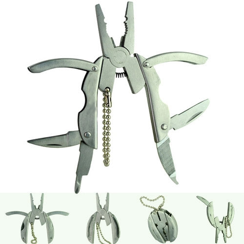 Folding Multifunction High Quality Micro Tool Knife Pliers, Screw Driver, File: Keychain Ring - India Gadgetz