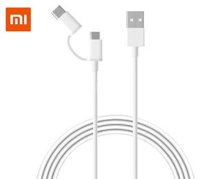 Original Xiaomi 2-in-1 Type-C & Micro USB Quick Charge Cable: 1 Meter - 100 Cm - India Gadgetz