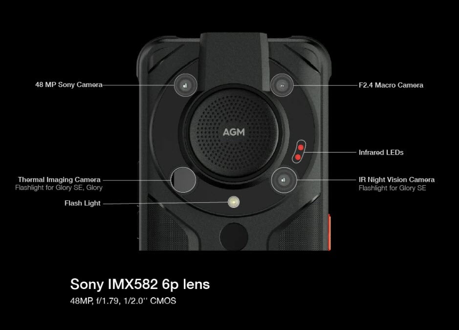 India Gadgets AGM Glory G1 Pro Android 11 Mobile Phone: 8Gb 256Gb: 48MP Camera Night Vision Thermal Camera 110dB Loudspeaker: 6200mAh