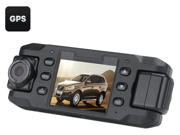 Carcam III Dual Camera Car DVR 2x 180 Degree Rotating Camera: G-Sensor, GPS 140 Degree Lens - India Gadgetz