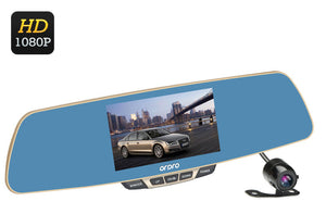 Ordro T2 Car HD DVR: Rearview Mirror: Parking/Reverse Camera: 5 Inch LCD Screen - India Gadgetz