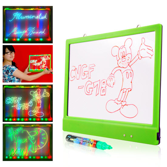 LED Illuminated Dry Erase Marker Message Board: Advertise / Message In Style - India Gadgetz