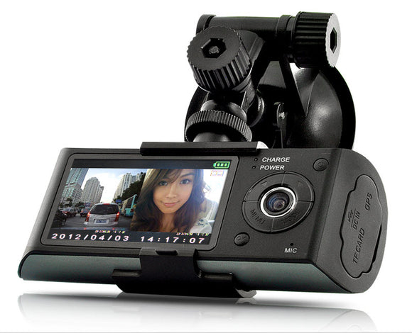 Dual Camera Front + Rear Car Blackbox DVR Camera: Automatic Recording: 2.7 Inch LCD: GPS Logger and G-Sensor - India Gadgetz